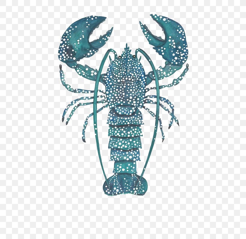 Lobster Watercolor Painting Drawing Printing Illustration, PNG, 564x797px, Lobster, Aqua, Art, Body Jewelry, Canvas Print Download Free