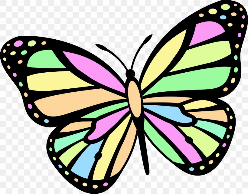 Butterfly Tattoo Color Clip Art, PNG, 5850x4573px, Butterfly, Artwork, Black And White, Brush Footed Butterfly, Color Download Free
