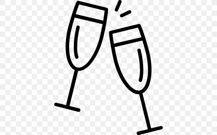 Champagne Glass Alcoholic Drink, PNG, 512x512px, Champagne, Alcoholic Drink, Area, Black And White, Champagne Glass Download Free