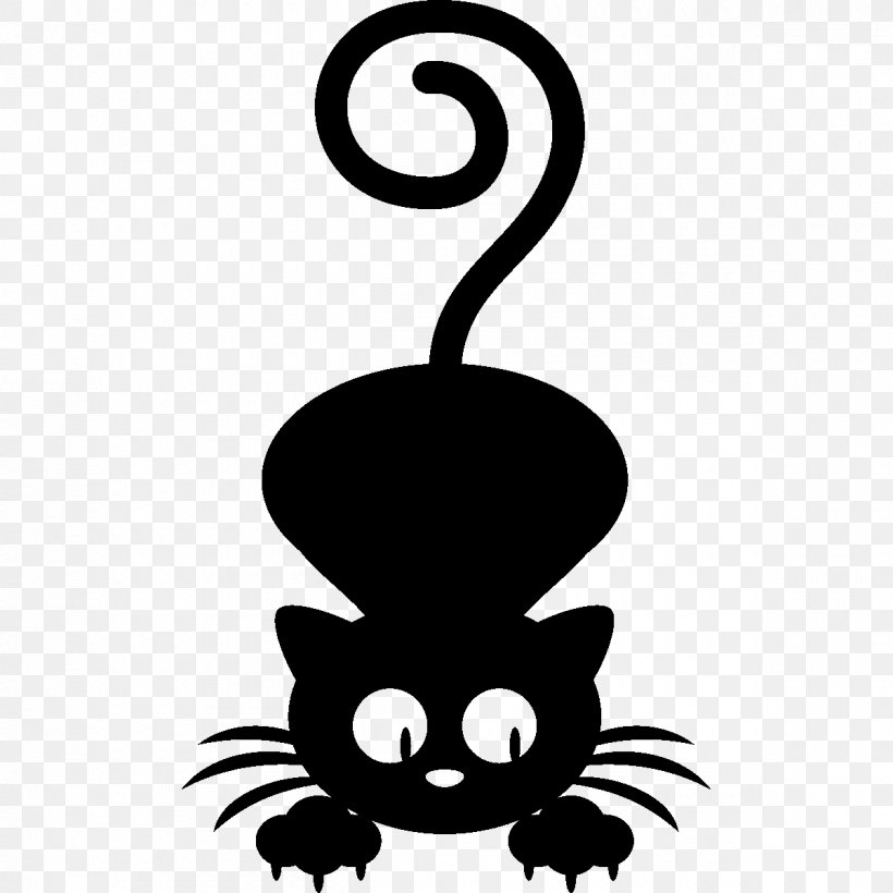 Black Cat Kitten Stencil Drawing, PNG, 1200x1200px, Cat, Artwork, Black, Black And White, Black Cat Download Free