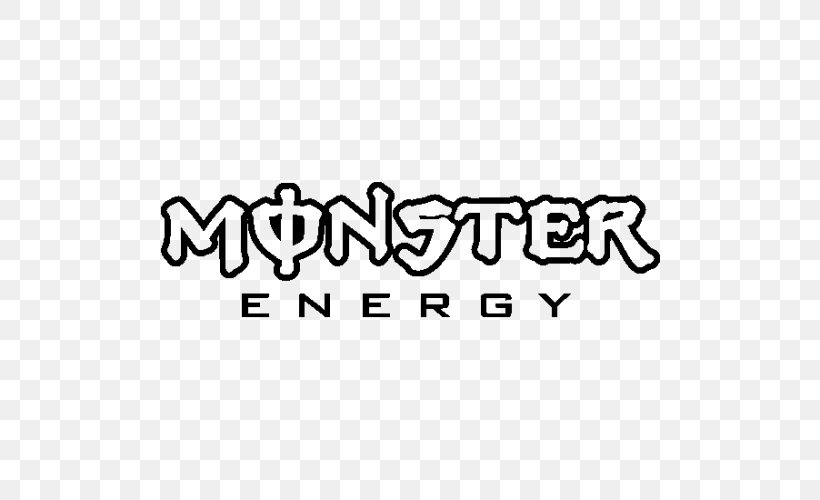 Monster Energy Energy Drink Coffee Logo Decal, PNG, 500x500px, Monster Energy, Area, Black, Black And White, Brand Download Free