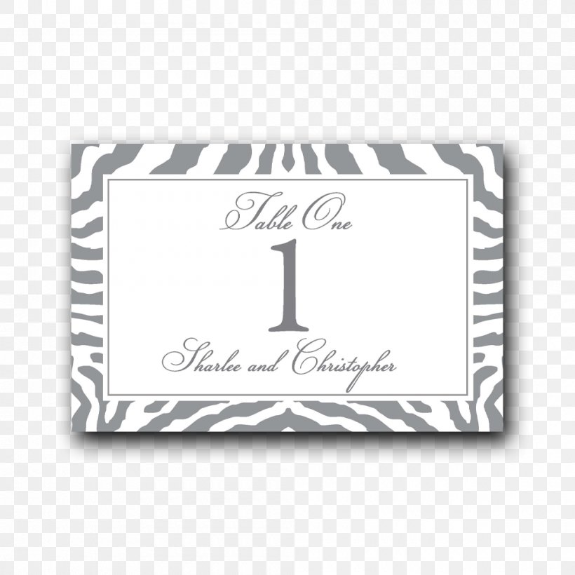 Zebra Place Cards Label Wedding Number, PNG, 1000x1000px, Zebra, Anniversary, Birthday, Brand, Envelope Download Free