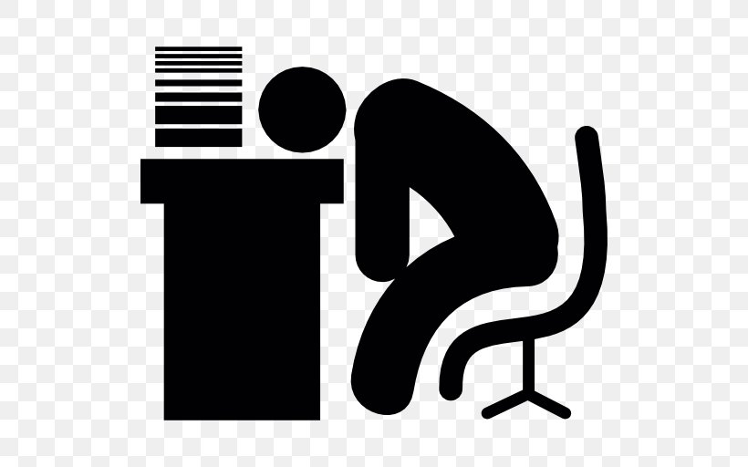 Desk Sleep Office Symbol, PNG, 512x512px, Desk, Black And White, Brand, Business, Computer Download Free