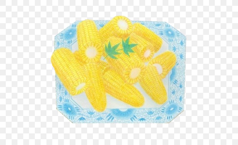 Corn On The Cob Waxy Corn Watercolor Painting Illustration, PNG, 500x500px, Corn On The Cob, Art, Commodity, Cooking, Corncob Download Free