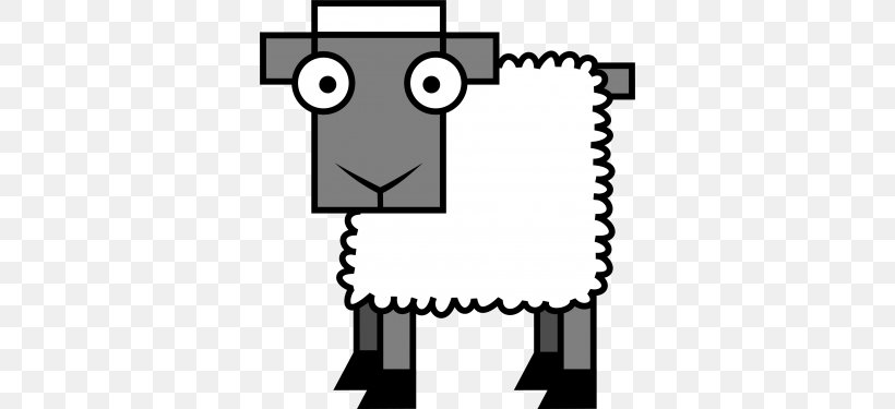 Sheep Clip Art, PNG, 344x375px, Sheep, Area, Black, Black And White, Head Download Free