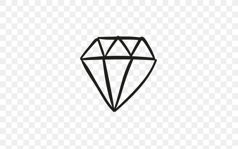 Diamond Symbol Gemstone, PNG, 512x512px, Diamond, Area, Black, Black And White, Drawing Download Free