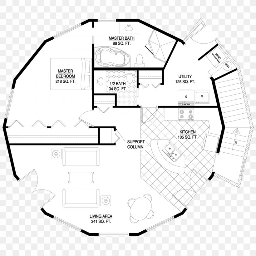House Plan Floor Plan, PNG, 1000x1000px, House Plan, Architectural Plan, Architecture, Area, Black And White Download Free