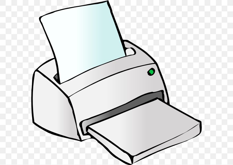 Clip Art Printer Inkjet Printing Ink Cartridge, PNG, 600x581px, Printer, Area, Artwork, Black And White, Ink Download Free