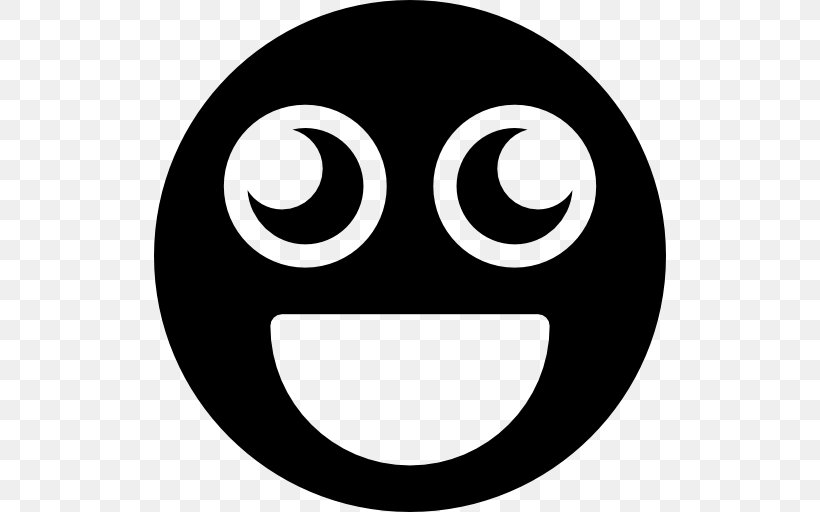 Smiley Emoticon Symbol, PNG, 512x512px, Smiley, Black And White, Emoticon, Face, Facial Expression Download Free