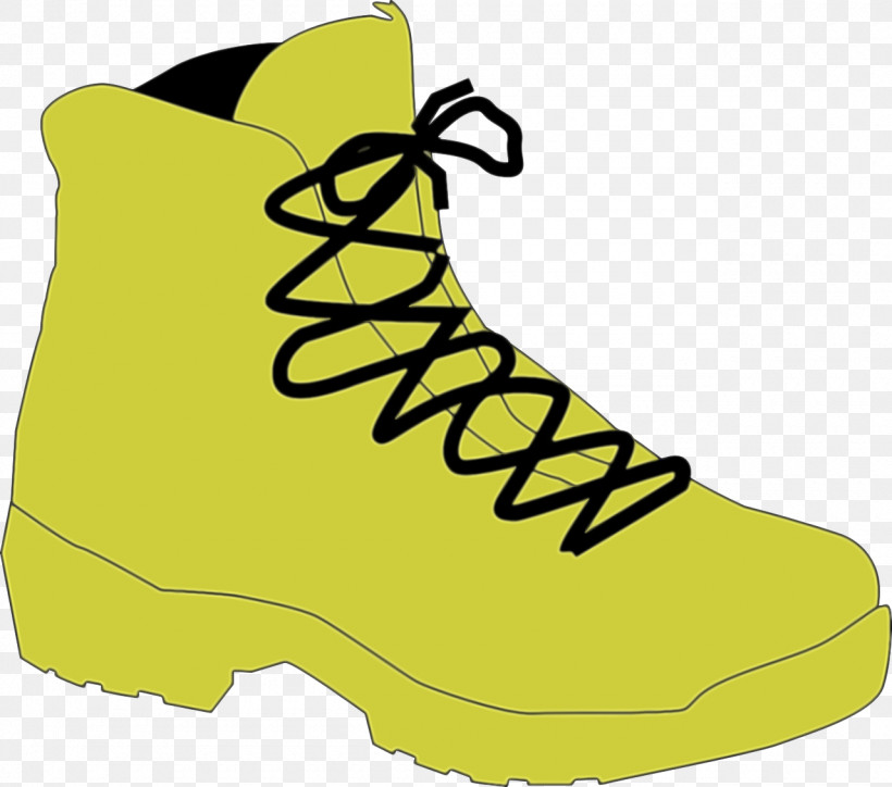 Footwear Shoe Yellow Boot Hiking Boot, PNG, 1280x1131px, Footwear ...