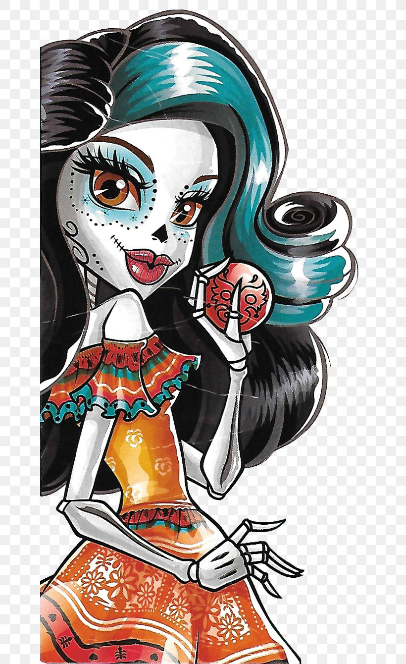 Monster High Skelita Calaveras Frankie Stein Doll Barbie, PNG, 658x1340px, Monster High, Art, Barbie, Bratz, Cartoon Download Free