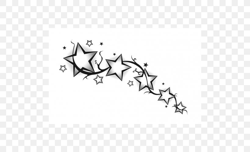 Shooting Star Tattoo Nautical Star Drawing Flash, PNG, 500x500px, Tattoo, Area, Art, Astronomy, Black Download Free