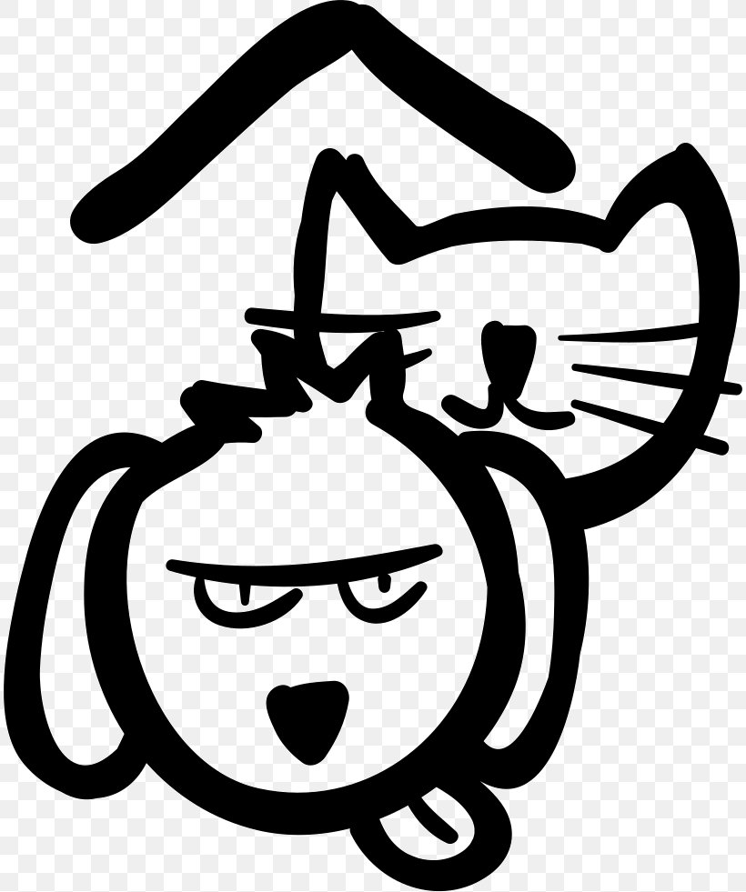 Dog Cat Vector Graphics Pet, PNG, 812x981px, Dog, Art, Artwork, Black, Black And White Download Free