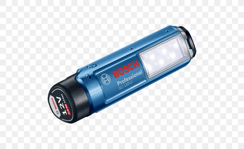 Flashlight Robert Bosch GmbH Rechargeable Battery Light-emitting Diode, PNG, 500x500px, Flashlight, Bosch Power Tools, Cordless, Electric Battery, Hardware Download Free