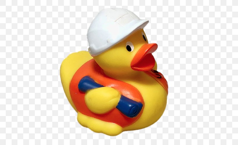 Rubber Duck Construction General Contractor Yellow, PNG, 500x500px, Duck, Aflac, Animal, Bird, Construction Download Free