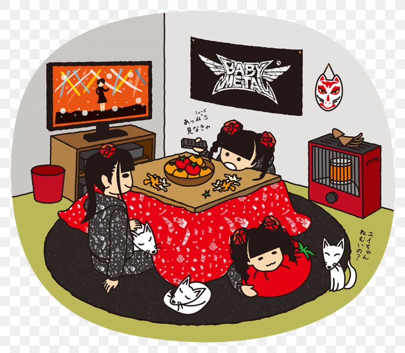 BABYMETAL Japan Fan Art, PNG, 900x785px, Watercolor, Cartoon, Flower, Frame, Heart Download Free
