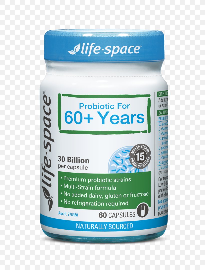 LIFE SPACE Broad Spectrum Probiotic 30 Capsules LIFE SPACE Probiotic For 60+ Years 60 Capsules Bacteria, PNG, 698x1080px, Probiotic, Bacteria, Bifidobacterium, Capsule, Dairy Products Download Free