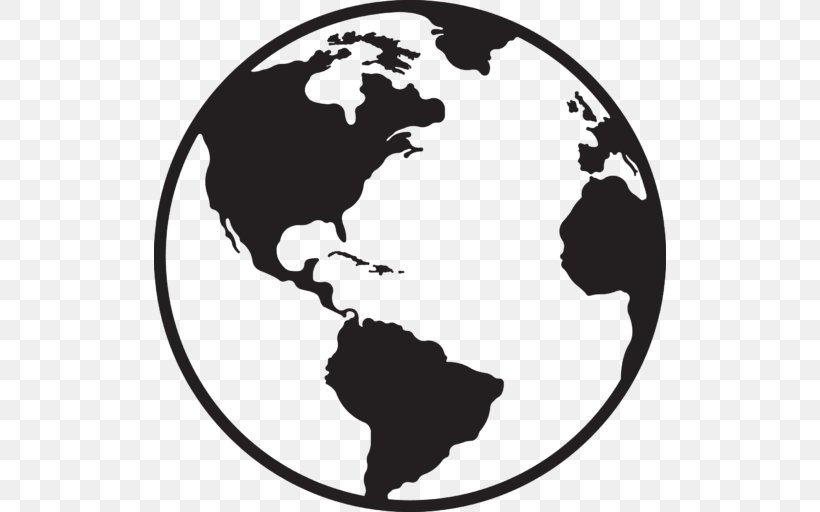 Clip Art Globe Vector Graphics Free Content, PNG, 512x512px, Globe, Black And White, Earth, Human Behavior, Monochrome Download Free