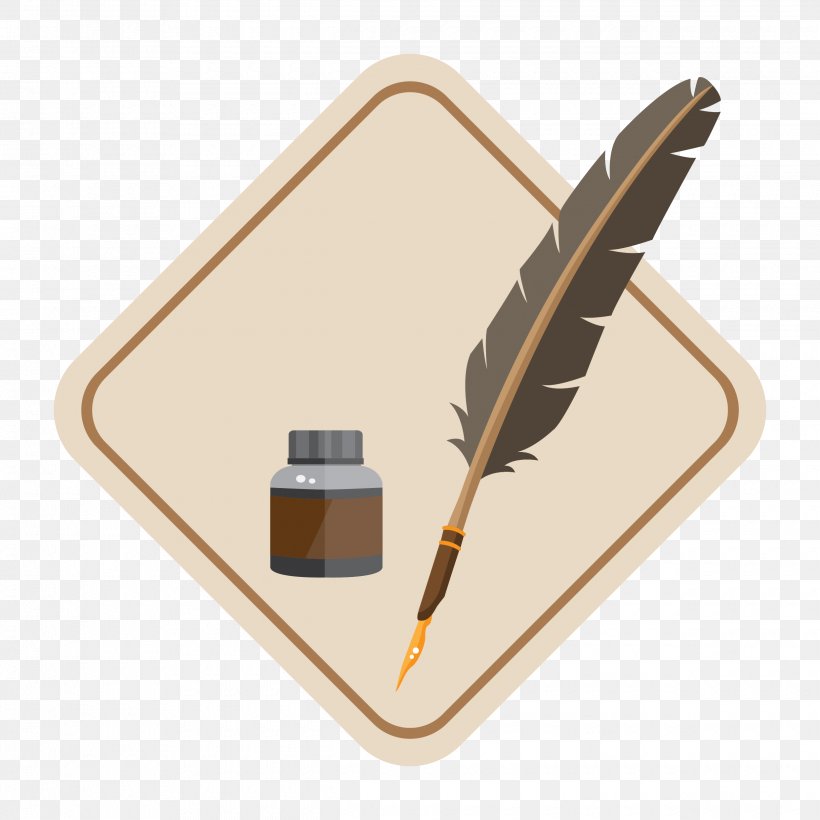 Quill Bird Feather Inkwell, PNG, 2480x2480px, Quill, Bird, Feather, Ink, Inkwell Download Free