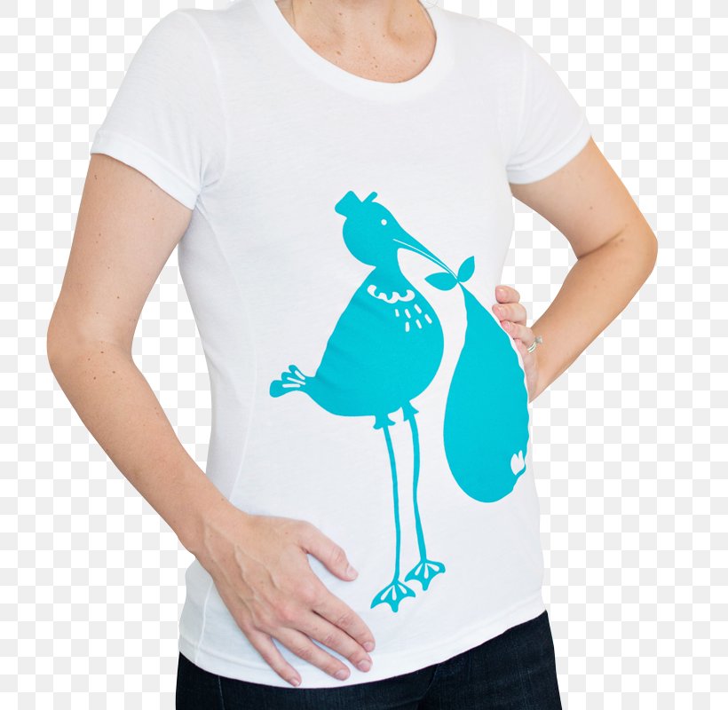 T-shirt Stork Bird Maternity Clothing Belli Elasticity Belly Oil, PNG, 800x800px, Tshirt, Aqua, Belli Elasticity Belly Oil, Bird, Blue Download Free