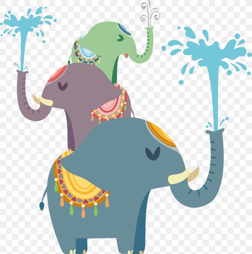 Elephant Splash Clip Art, PNG, 1766x1780px, Elephant, African Elephant, Area, Art, Cartoon Download Free