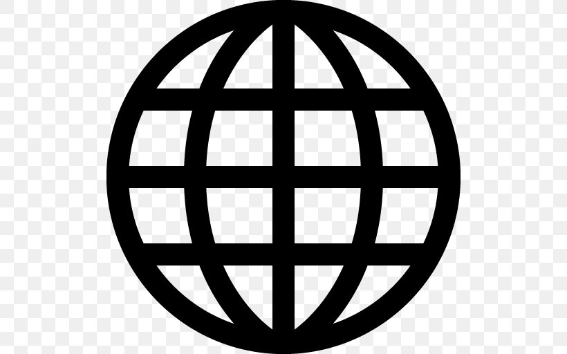 Globe World Wide Web Symbol Clip Art, PNG, 512x512px, Globe, Area, Black And White, Iconfinder, Internet Download Free