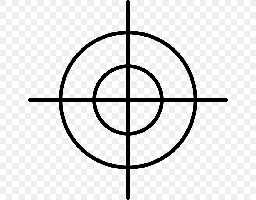 Shooting Target Weapon Sight Reticle Sniper, PNG, 640x640px, Shooting Target, Area, Black And White, Firearm, Line Art Download Free
