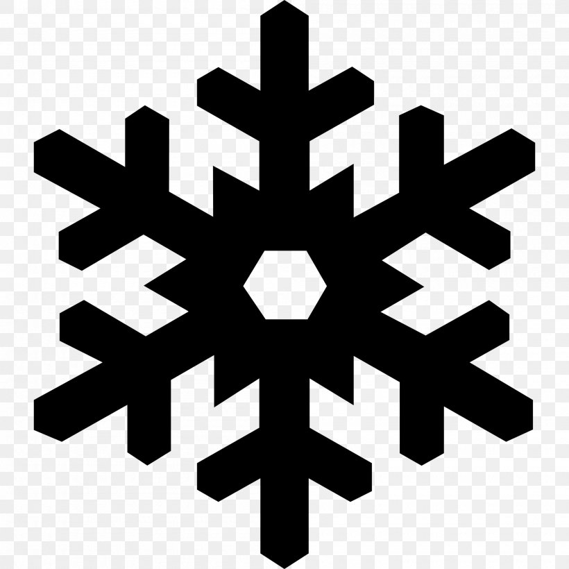 Snowflake Silhouette Clip Art, PNG, 2000x2000px, Snowflake, Black And White, Drawing, Shape, Silhouette Download Free