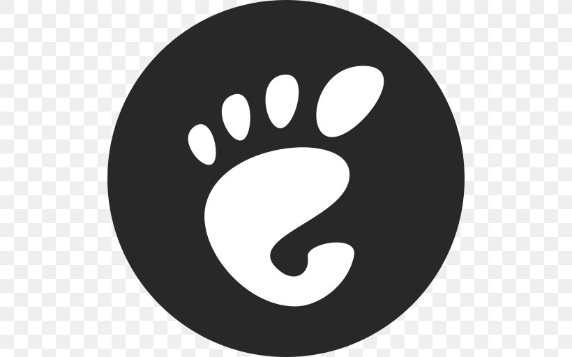 Ubuntu GNOME GNOME Shell Desktop Environment, PNG, 512x512px, Gnome, Black, Black And White, Computer Software, Desktop Environment Download Free