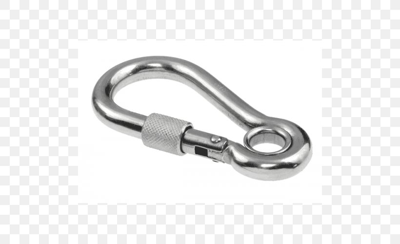 Carabiner Marine Grade Stainless Stainless Steel Bolt Spring Pin, PNG, 500x500px, Carabiner, American Iron And Steel Institute, Ball Valve, Body Jewelry, Bolt Download Free