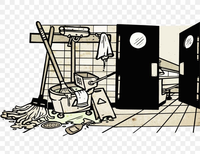Janitor Cleaning Machine Furniture Mop, PNG, 1400x1082px, Janitor, Art, Cartoon, Cleaning, Closet Download Free