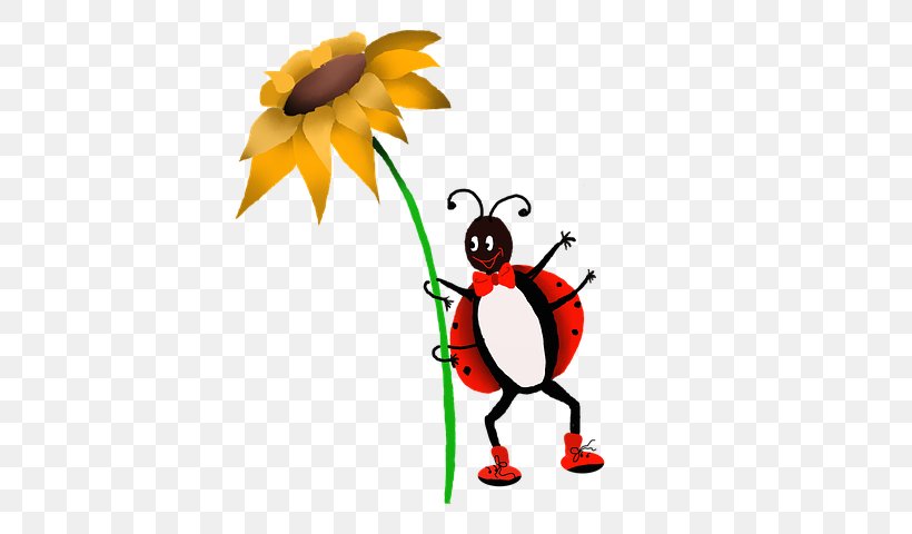 Ladybird, PNG, 605x480px, Ladybird Beetle, Cartoon, Flower, Happy, Leaf Download Free