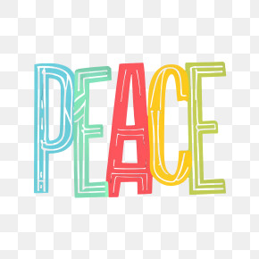 Peace - Colorful PEACE Text As Word Art PNG