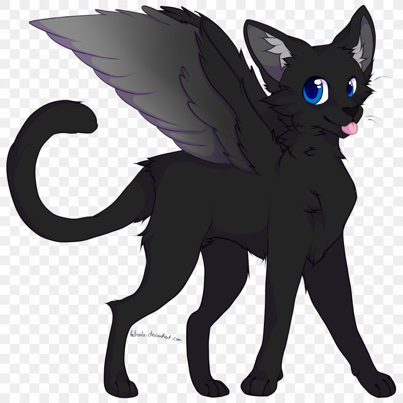 Black Cat Kitten Whiskers Wing, PNG, 1837x1837px, Cat, Animal, Black Cat, Canidae, Carnivora Download Free