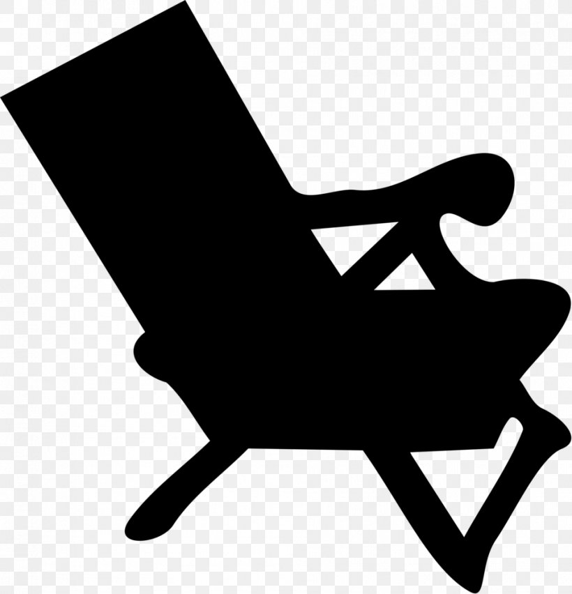 Deckchair Beach Clip Art, PNG, 958x996px, Chair, Beach, Beach Furniture, Black, Black And White Download Free