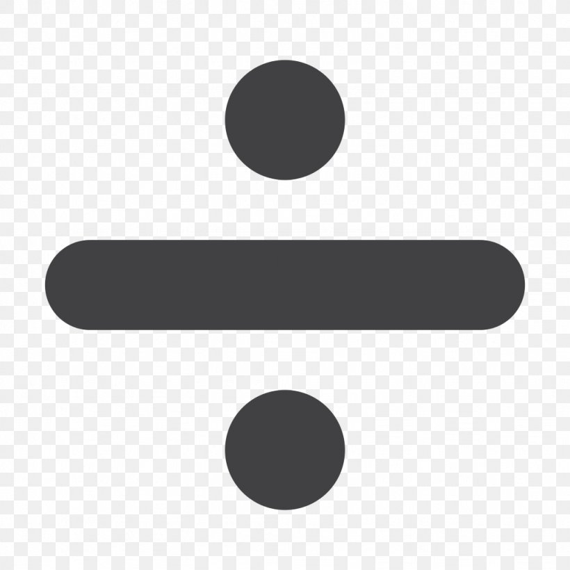 Obelus Division Mathematics Symbol Sign, PNG, 1024x1024px, Obelus, Black, Black And White, Division, Fraction Download Free