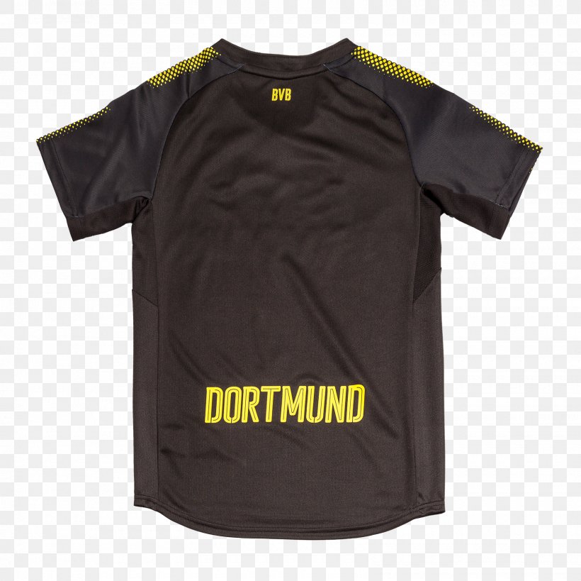T-shirt Jersey BVB Home Goalkeeper Shirt 2017/18 Sleeve, PNG, 1600x1600px, Tshirt, Active Shirt, Black, Black M, Borussia Dortmund Download Free