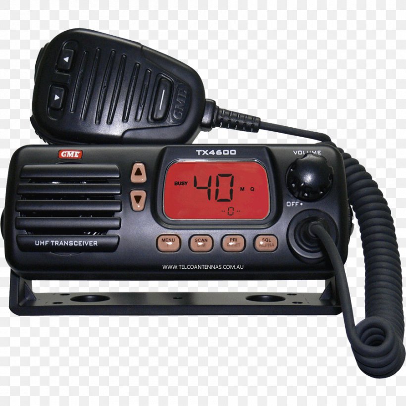 UHF CB Citizens Band Radio Ultra High Frequency Two-way Radio, PNG, 900x900px, Uhf Cb, Aerials, Citizens Band Radio, Communication Device, Electronic Device Download Free
