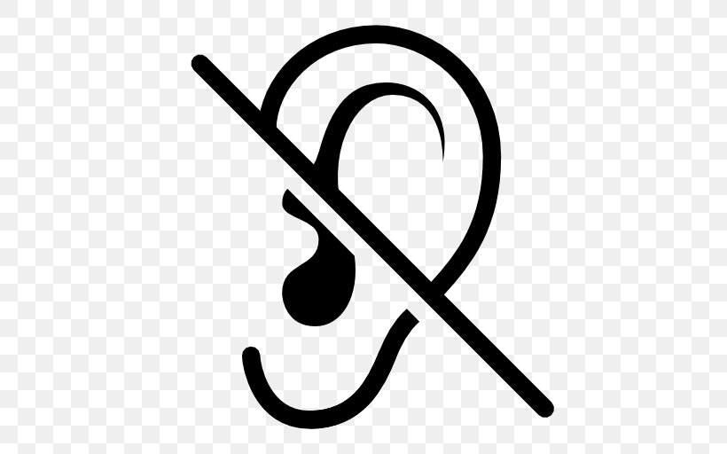 Deaf Culture Hearing Loss Disability Symbol, PNG, 512x512px, Deaf Culture, Artwork, Black And White, Brand, Deaf Education Download Free
