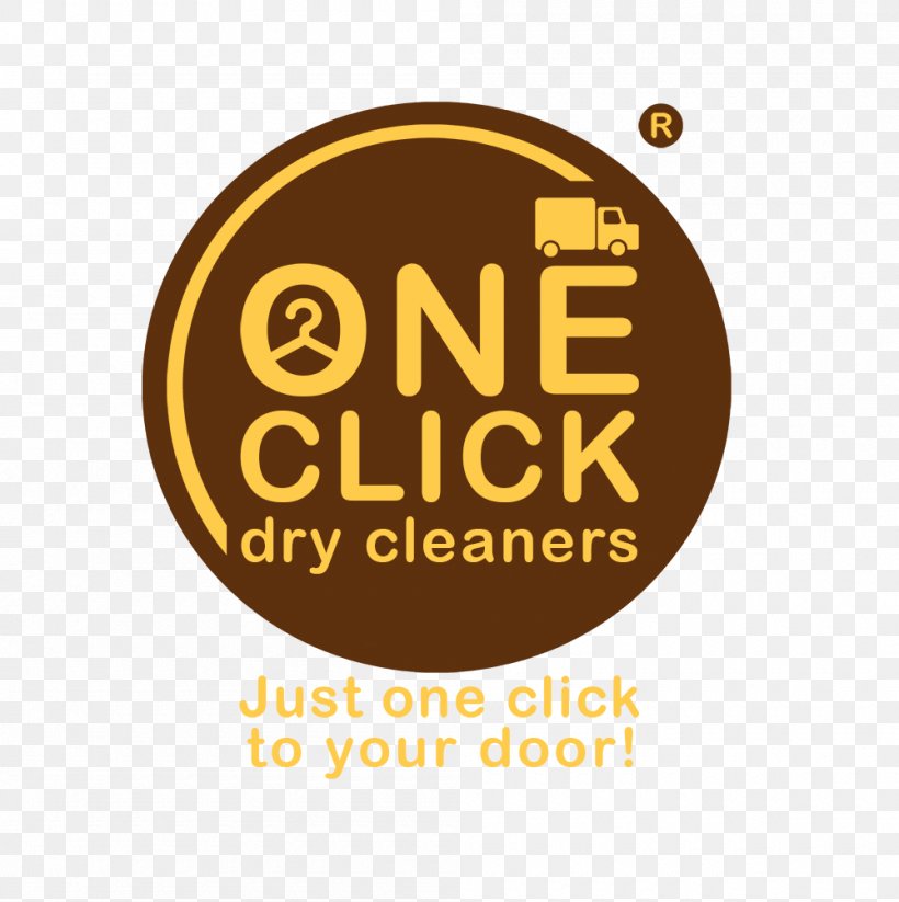 Logo One Click Dry Cleaners Brand Yellow Font, PNG, 1000x1004px, Logo, Brand, Dry Cleaning, Idea, Label Download Free