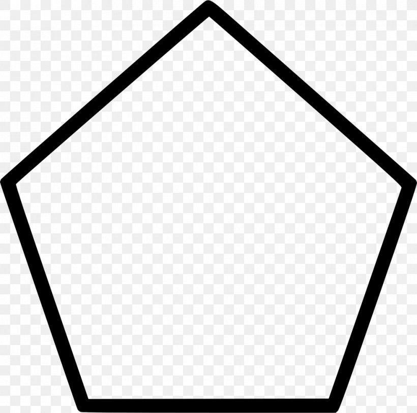 Pentagon Shape Clip Art, PNG, 980x974px, Pentagon, Area, Black, Black And White, Equilateral Polygon Download Free