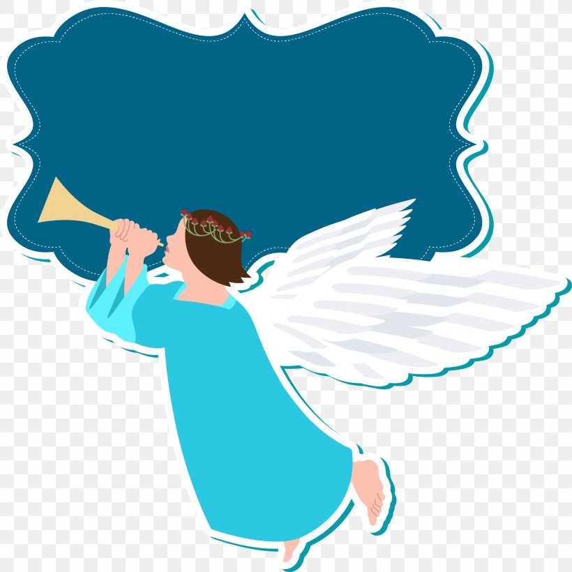 Angel Illustration, PNG, 2007x2009px, Angel, Art, Beak, Bird, Blue Download Free