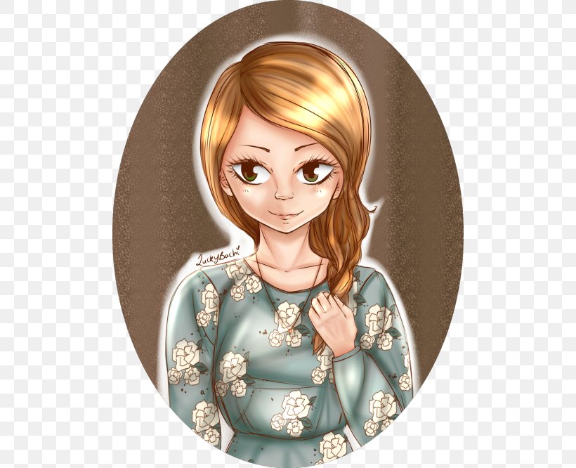 Blond Brown Hair Long Hair, PNG, 500x666px, Watercolor, Cartoon, Flower, Frame, Heart Download Free