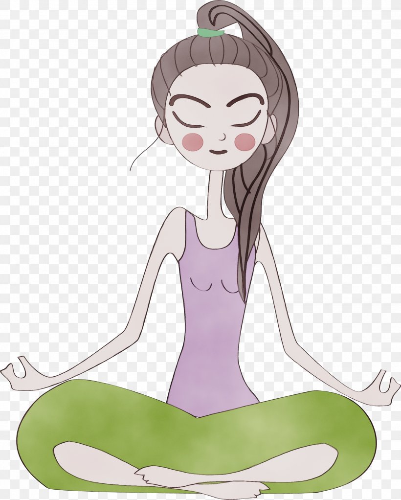 Cartoon Nose Meditation Physical Fitness Sitting, PNG, 1918x2391px, Watercolor, Cartoon, Fictional Character, Meditation, Nose Download Free