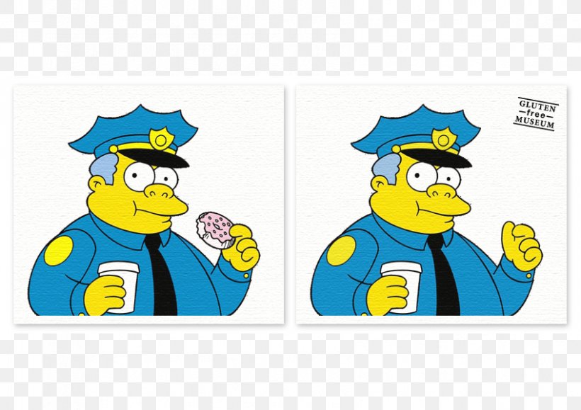 Chief Wiggum Reverend Lovejoy Donuts Waylon Smithers Principal Skinner, PNG, 849x600px, Chief Wiggum, Bird, Cartoon, Character, Chief Of Police Download Free