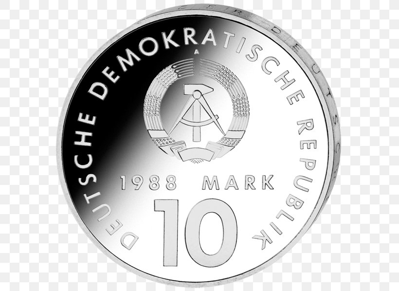 East Berlin East German Mark Deutsche Mark Rotes Rathaus Coin, PNG, 600x598px, East Berlin, Black And White, Brand, Coin, Commemorative Coin Download Free