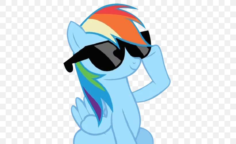 Rainbow Dash Sunglasses My Little Pony Scootaloo, PNG, 500x500px, Rainbow Dash, Art, Artwork, Blue, Cartoon Download Free