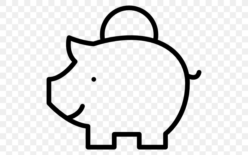 Piggy Bank Savings Bank Savings Account, PNG, 512x512px, Piggy Bank, Area, Balance, Bank, Black Download Free