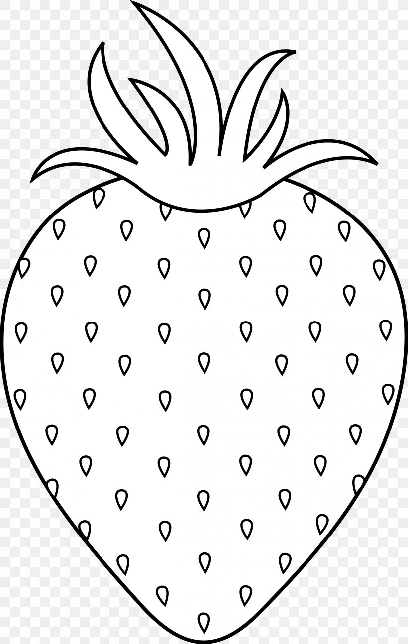 Strawberry Clip Art, PNG, 4616x7289px, Strawberry, Area, Berry, Black, Black And White Download Free