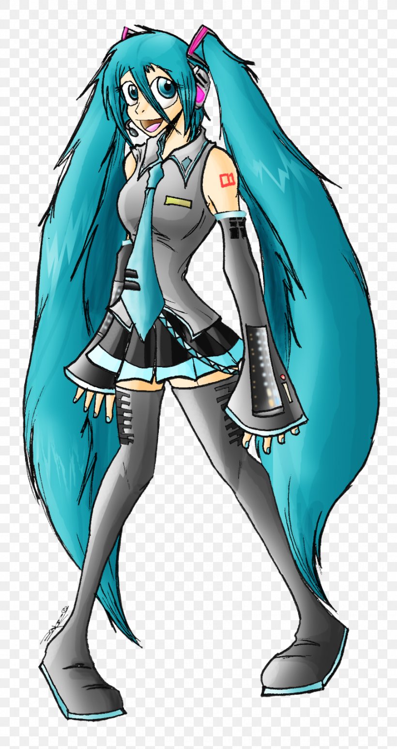 Hatsune Miku Cyberpunk Cyborg Character Turquoise, PNG, 900x1697px, Watercolor, Cartoon, Flower, Frame, Heart Download Free
